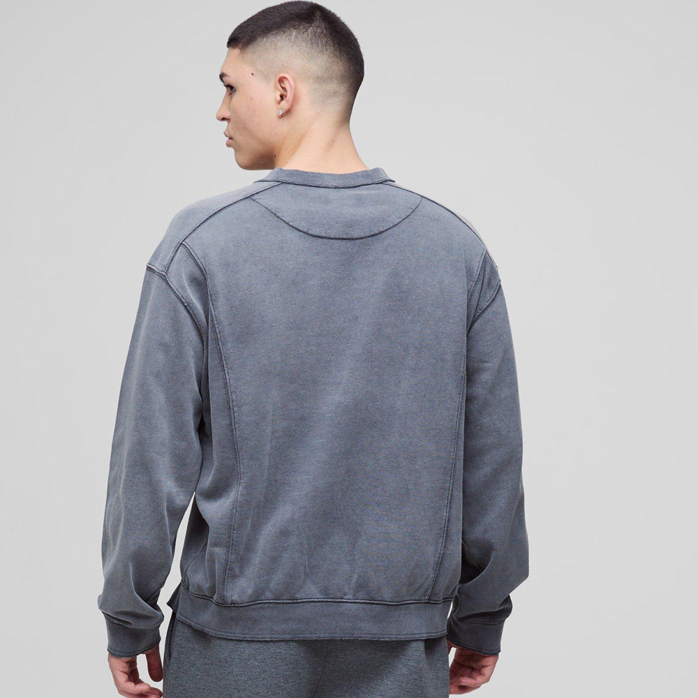 Oversized Boxy Seam Wash Sweatshirt - Image 2