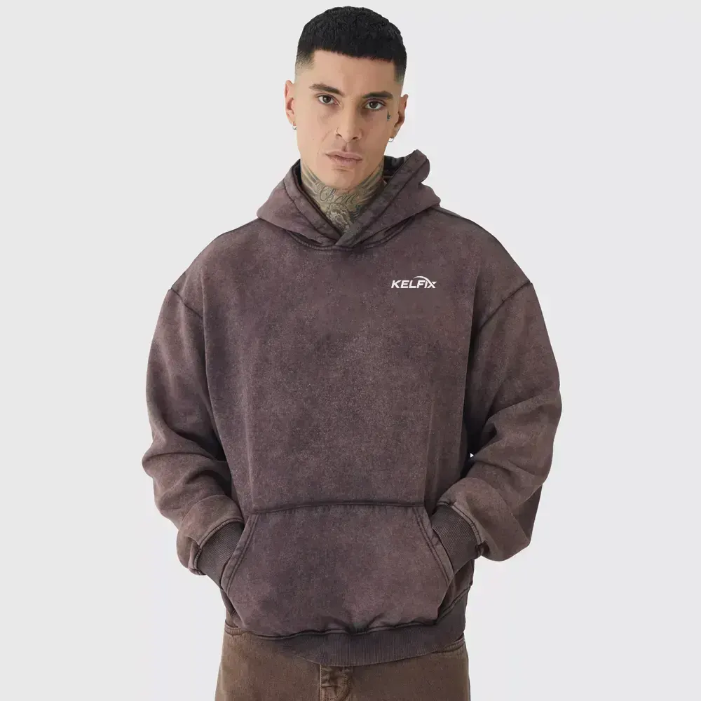 Oversized Boxy Acid Wash Hoodie