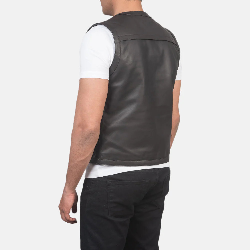 Men Leather Vest - Image 2